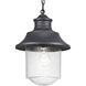 Weldon 1 Light 10 inch Textured Black Outdoor Hanging Lantern