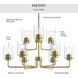 Merry 9 Light 28 inch Brushed Gold Chandelier Ceiling Light