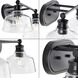 Singleton 2 Light 17 inch Matte Black Bath Vanity Wall Light