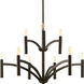Draper 9 Light 32 inch Antique Bronze Chandelier Ceiling Light