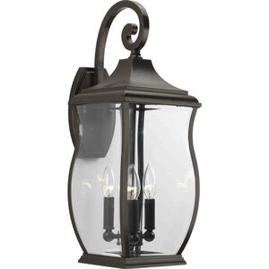 Township 3 Light 22 inch Oil Rubbed Bronze Outdoor Wall Lantern, Large