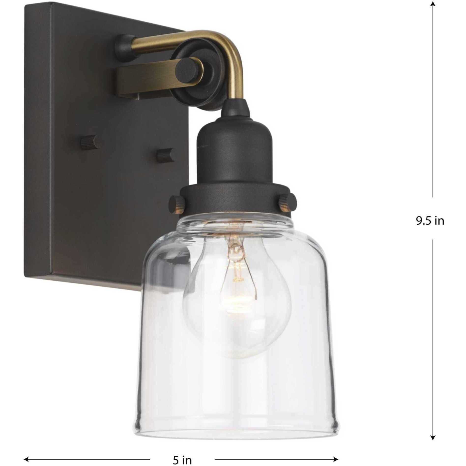 Rushton 1 Light 5 inch Graphite Bath Vanity Wall Light