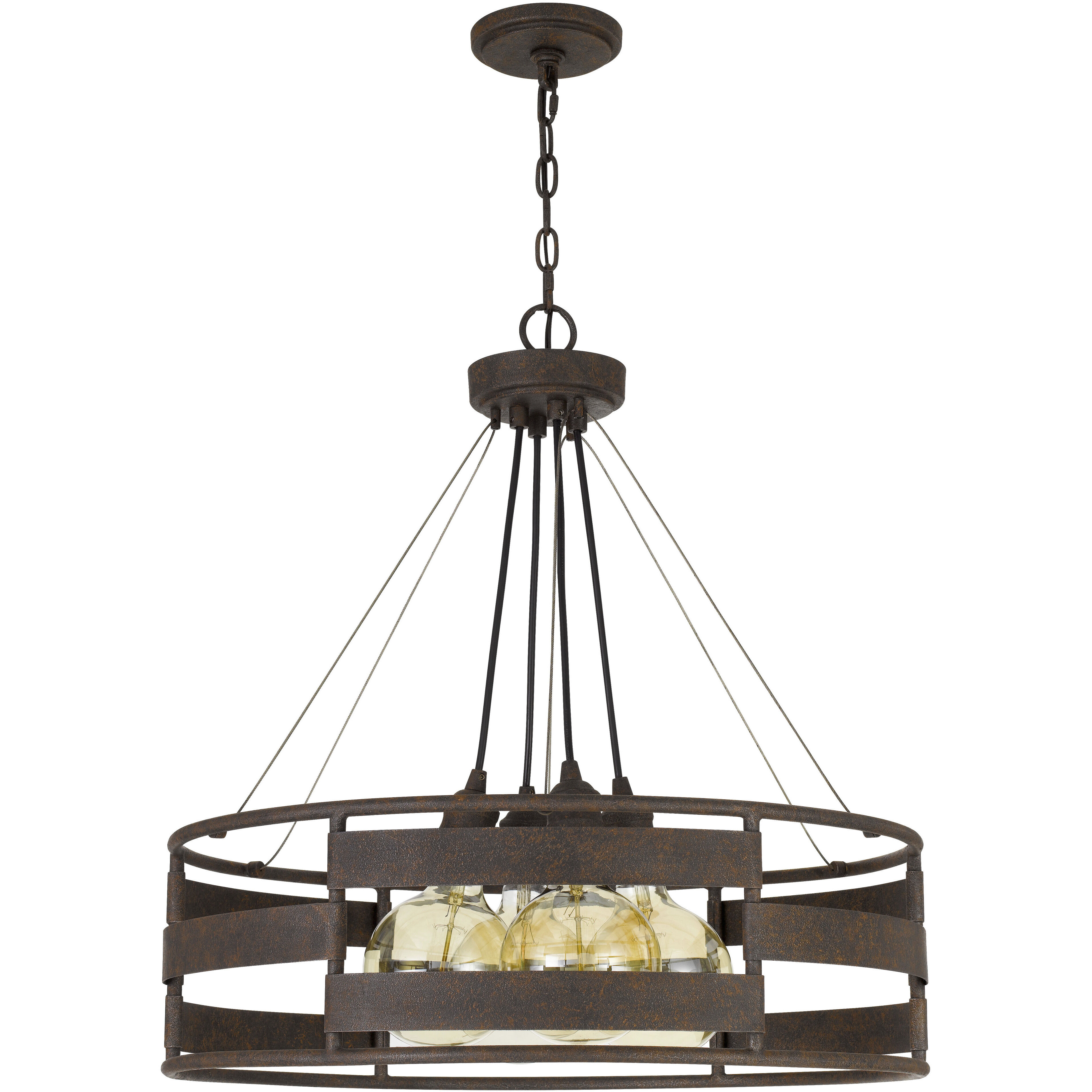 Rochefort 4 Light 24 inch Rust Chandelier Ceiling Light