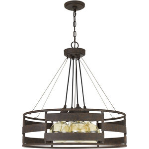Rochefort 4 Light 24 inch Rust Chandelier Ceiling Light