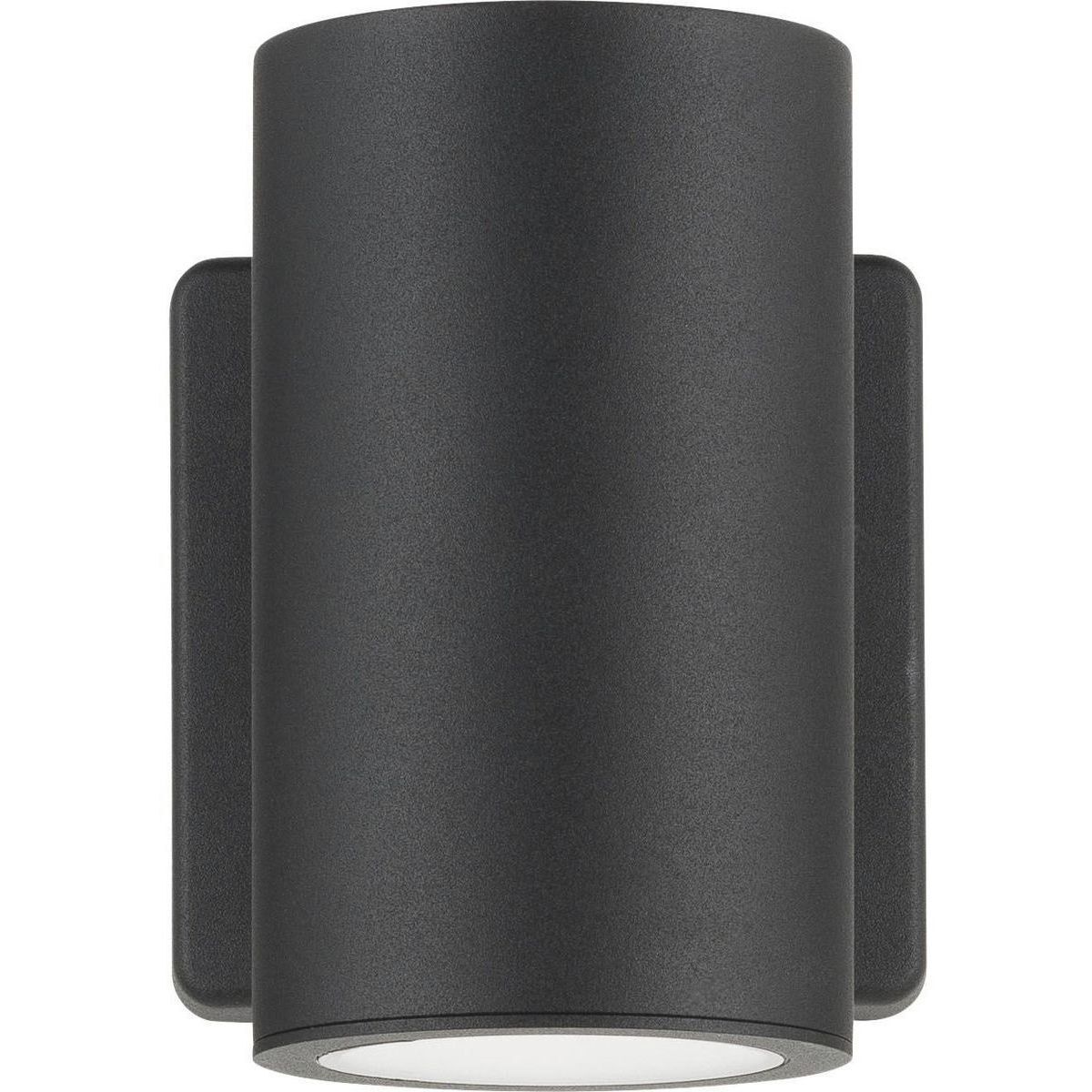 Cylinders LED 5.63 inch Black Outdoor Wall Mount Downlight Cylinder, Progress LED