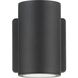 Cylinders LED 5.63 inch Black Outdoor Wall Mount Downlight Cylinder, Progress LED