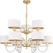 Rigsby 9 Light 36 inch Vintage Gold Chandelier Ceiling Light, Design Series
