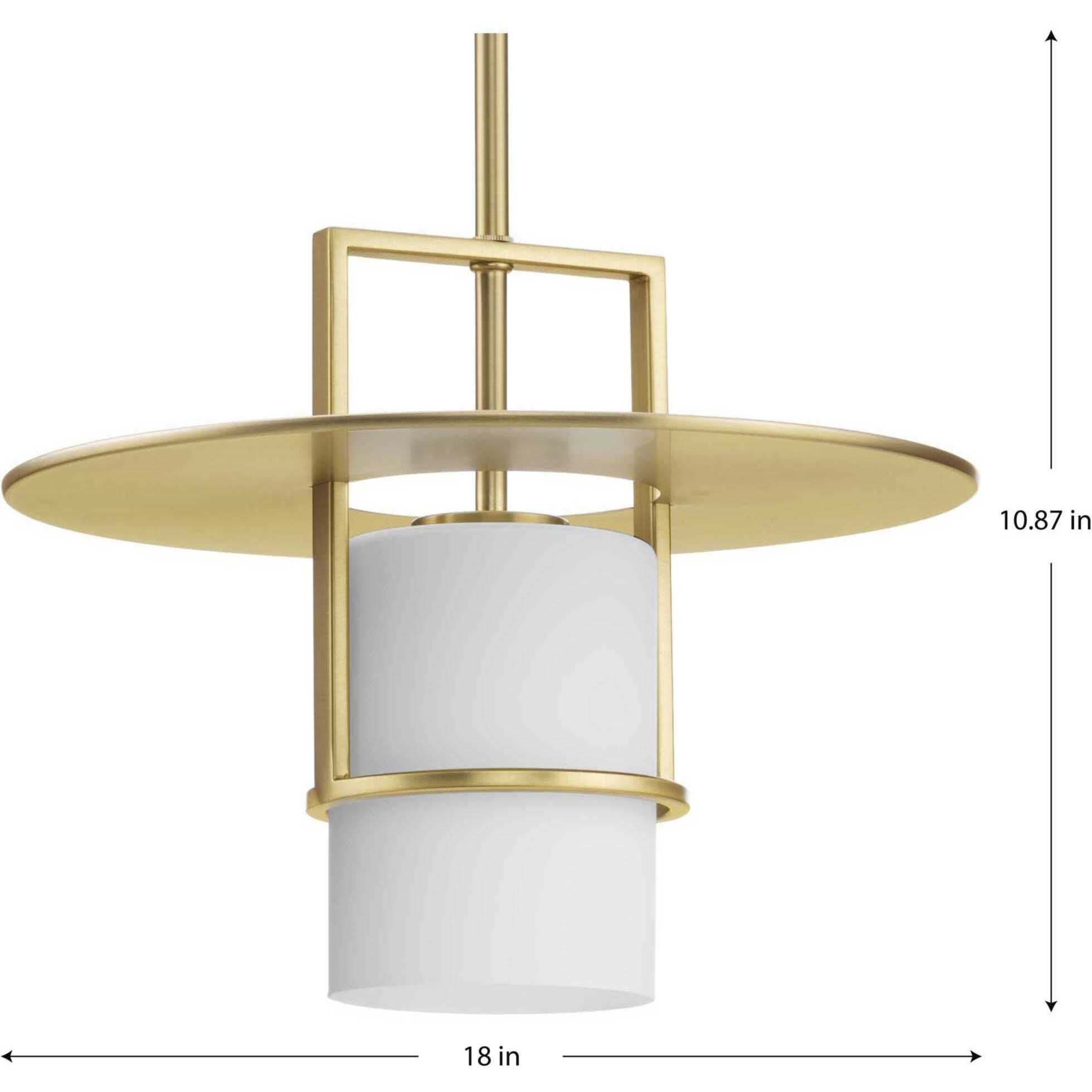 Mystic 1 Light 14 inch Brushed Bronze Pendant Ceiling Light