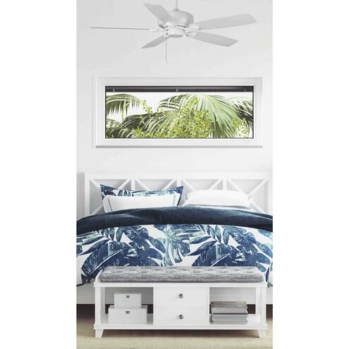 Edgefield 52 inch White with White/Driftwood Blades Ceiling Fan