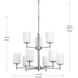 Replay 9 Light 25.5 inch Brushed Nickel Chandelier Ceiling Light
