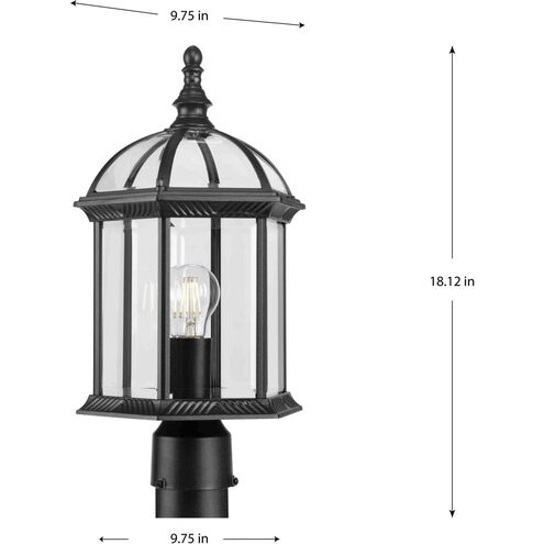 Dillard 1 Light 18 inch Textured Black Outdoor Post Lantern
