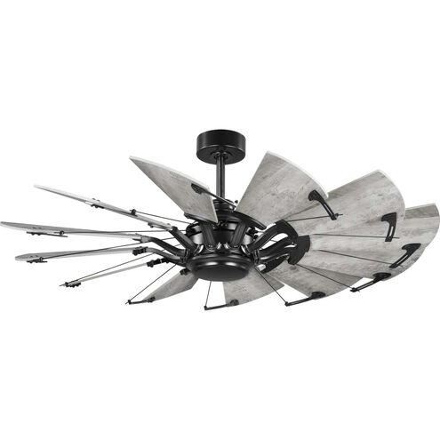 Springer 52 inch Matte Black with Rustic Charcoal Blades Windmill Ceiling Fan