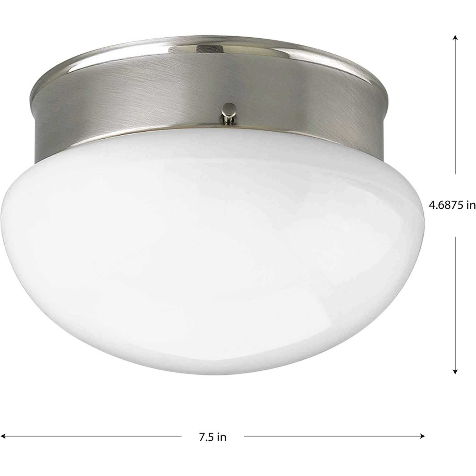 Fitter LED LED 7.5 inch Brushed Nickel Flush Mount Ceiling Light in LED Lamping, Progress LED