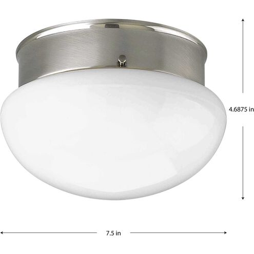 Fitter LED LED 8 inch Brushed Nickel Flush Mount Ceiling Light in Integrated LED, Progress LED