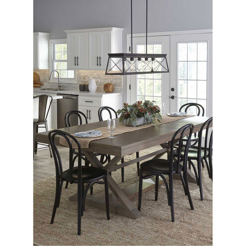 Briarwood 5 Light 38 inch Textured Black Linear Chandelier Ceiling Light