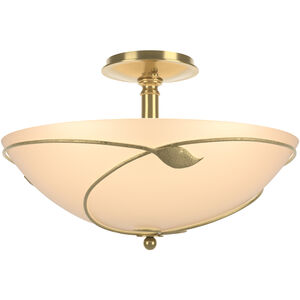 Forged Leaves 3 Light 16.00 inch Semi-Flush Mount