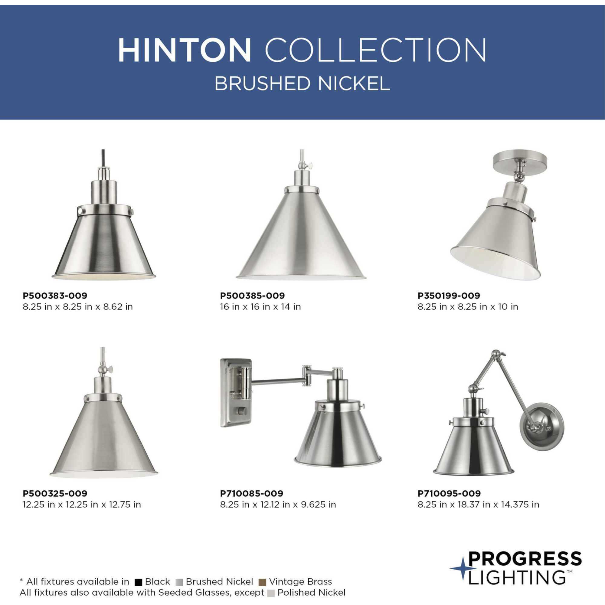 Hinton 1 Light 16 inch Brushed Nickel Pendant Ceiling Light