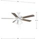 AirPro 52 inch White with White/Antique Wood Blades Ceiling Fan