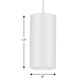 CYL RNDS 1 Light 6 inch White Outdoor Pendant