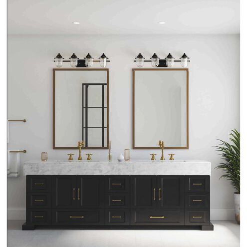 Northlake 4 Light 32.5 inch Matte Black Bath Light Wall Light