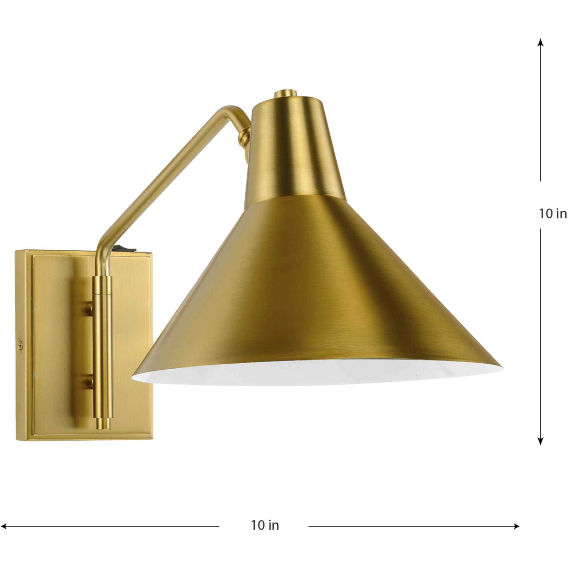 Trimble 1 Light 10 inch Brushed Bronze Wall Bracket Wall Light, Design Series