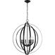 Equinox 6 Light Matte Black Pendant Ceiling Light