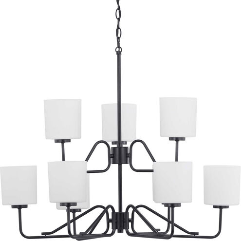 Tobin 9 Light 32 inch Matte Black Chandelier Ceiling Light