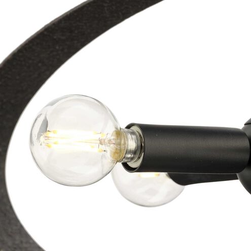 Allegheny 4 Light 24 inch Matte Black Semi-Flush Mount Ceiling Light, Design Series