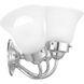 Fluted Glass 3 Light 16 inch Polished Chrome Bath Vanity Wall Light in Etched