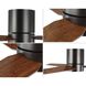 Braden 56 inch Architectural Bronze with Classic Walnut/Medium Cherry Blades Hugger Ceiling Fan, Progress LED