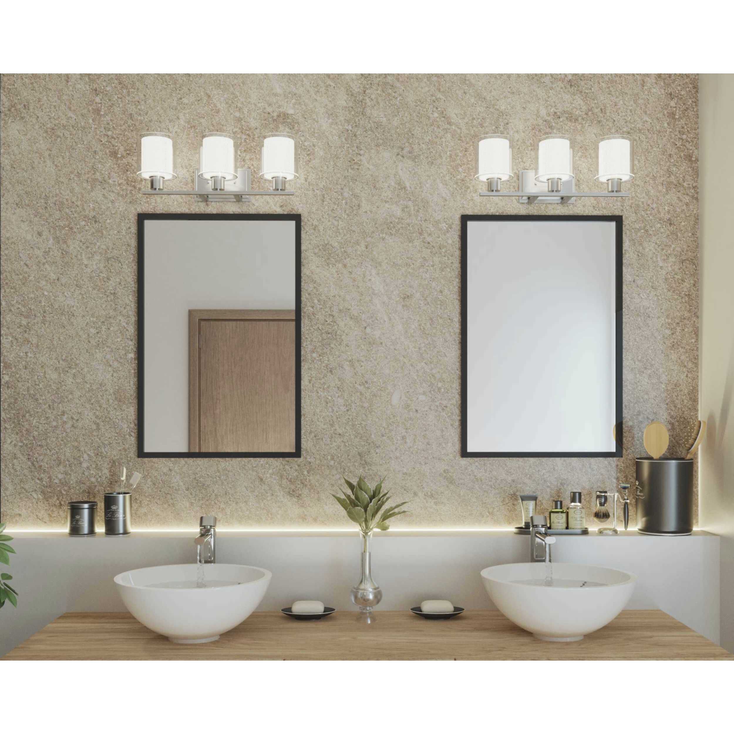 Invite 3 Light 24 inch Brushed Nickel Bath Vanity Wall Light