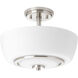 Fleet 2 Light 13 inch Brushed Nickel Semi-Flush Convertible Ceiling Light