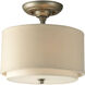 Ashbury 2 Light 10 inch Silver Ridge Semi-Flush Mount Ceiling Light