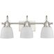 Preston 3 Light 22.12 inch Brushed Nickel Vanity Light Wall Light