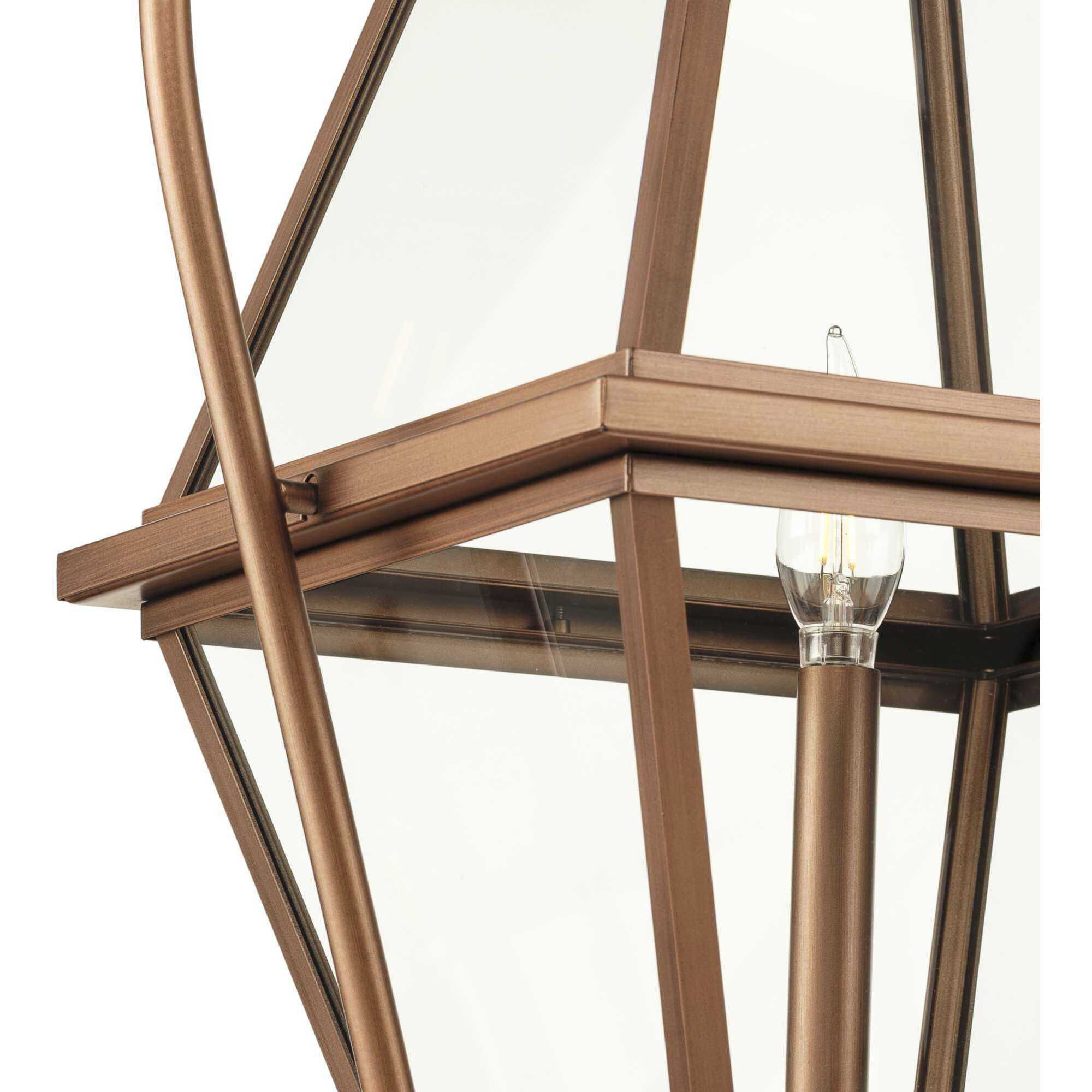 Bradshaw 1 Light 12 inch Antique Copper Outdoor Hanging Lantern, Design Series