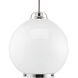 Chronicle 1 Light 12 inch Polished Nickel Pendant Ceiling Light in Polished Chrome, Design Series