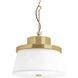 Point Dume™ Windbluff 3 Light 20 inch Brushed Brass Pendant Ceiling Light, Jeffrey Alan Marks, Design Series