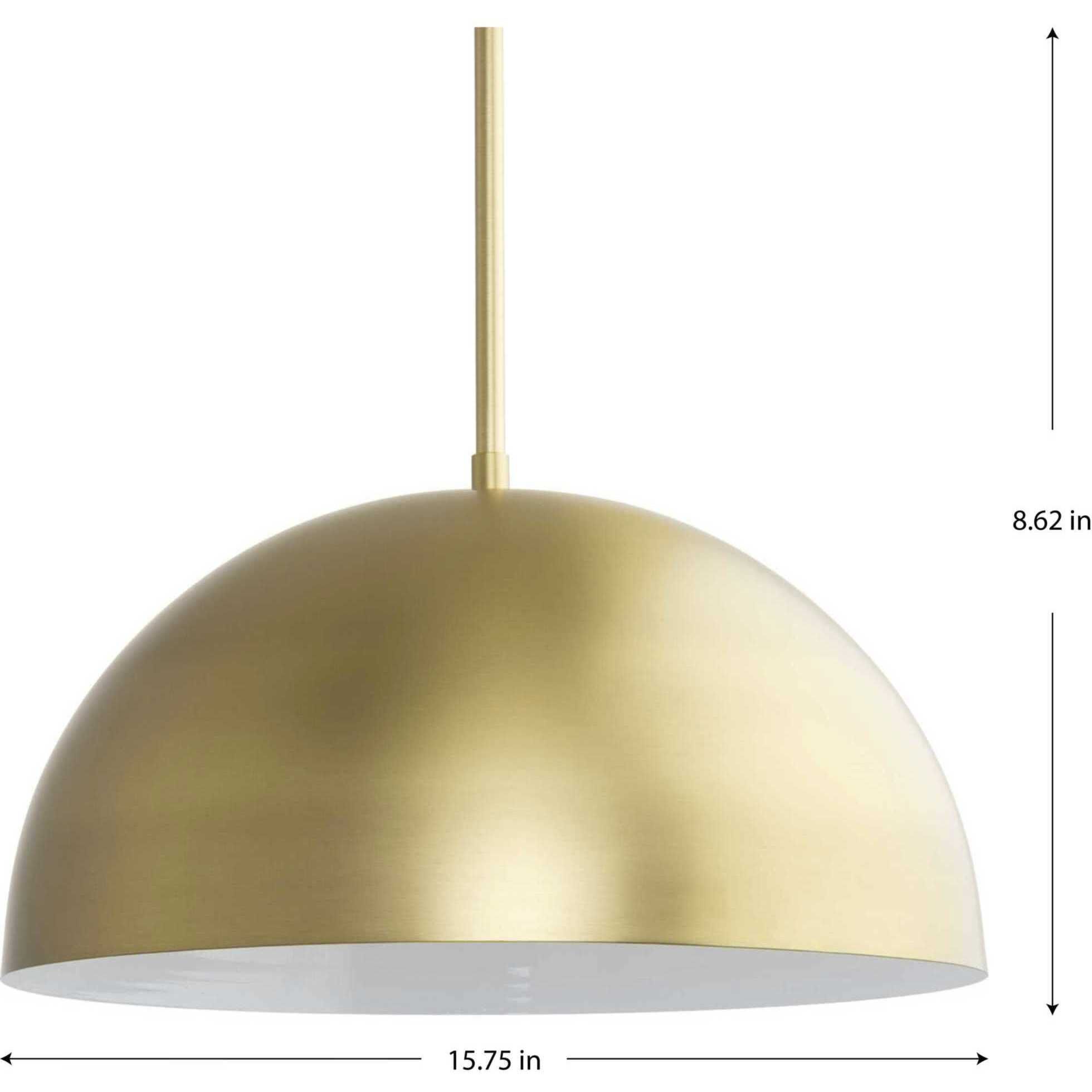 Perimeter 1 Light 15.75 inch Brushed Gold Pendant Ceiling Light