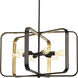 Centre 6 Light 30 inch Antique Bronze Pendant Ceiling Light