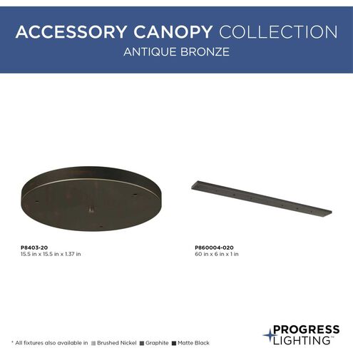 Accessory Canopy Antique Bronze Multi Pendant Canopy