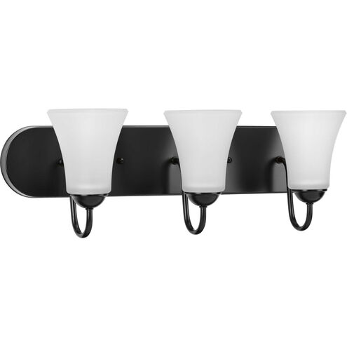 Classic 3 Light 24 inch Matte Black Bath Vanity Wall Light