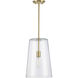 Clarion 1 Light 11 inch Satin Brass Pendant Ceiling Light, Medium