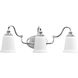 Wander 3 Light 24.5 inch Polished Chrome Bath Vanity Wall Light, Design Series
