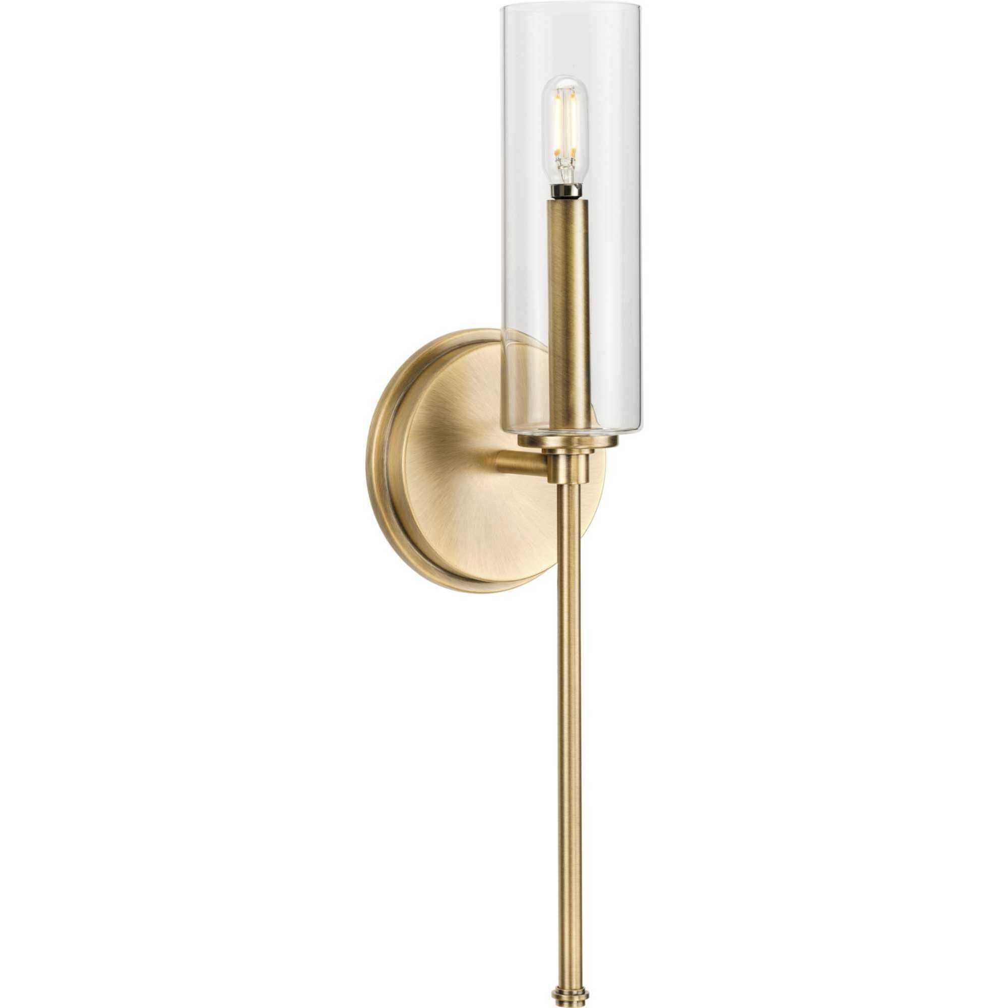 Elara 1 Light 4 inch Vintage Brass Wall Bracket Wall Light