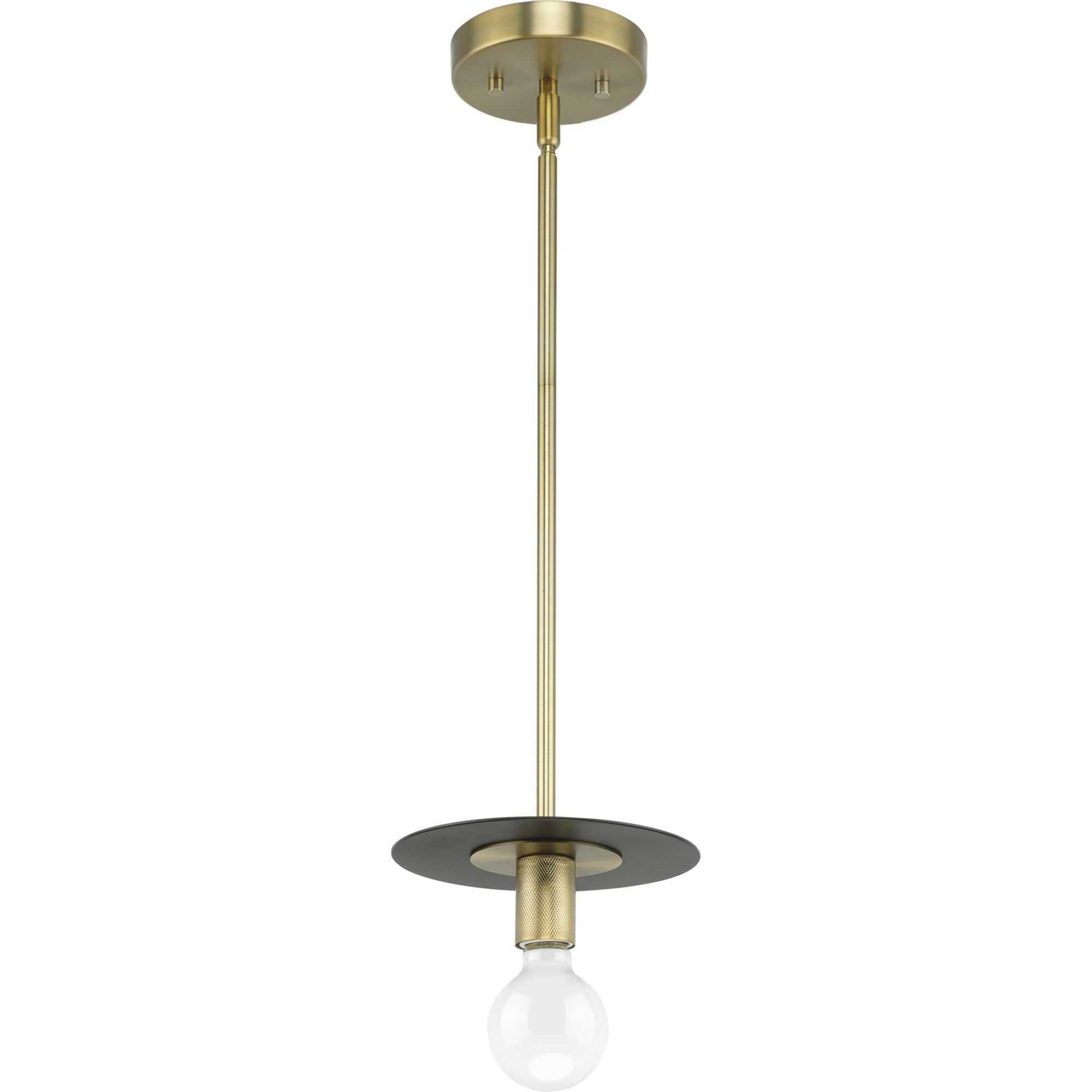 Trimble 1 Light 8 inch Brushed Bronze Mini Pendant Ceiling Light, Design Series