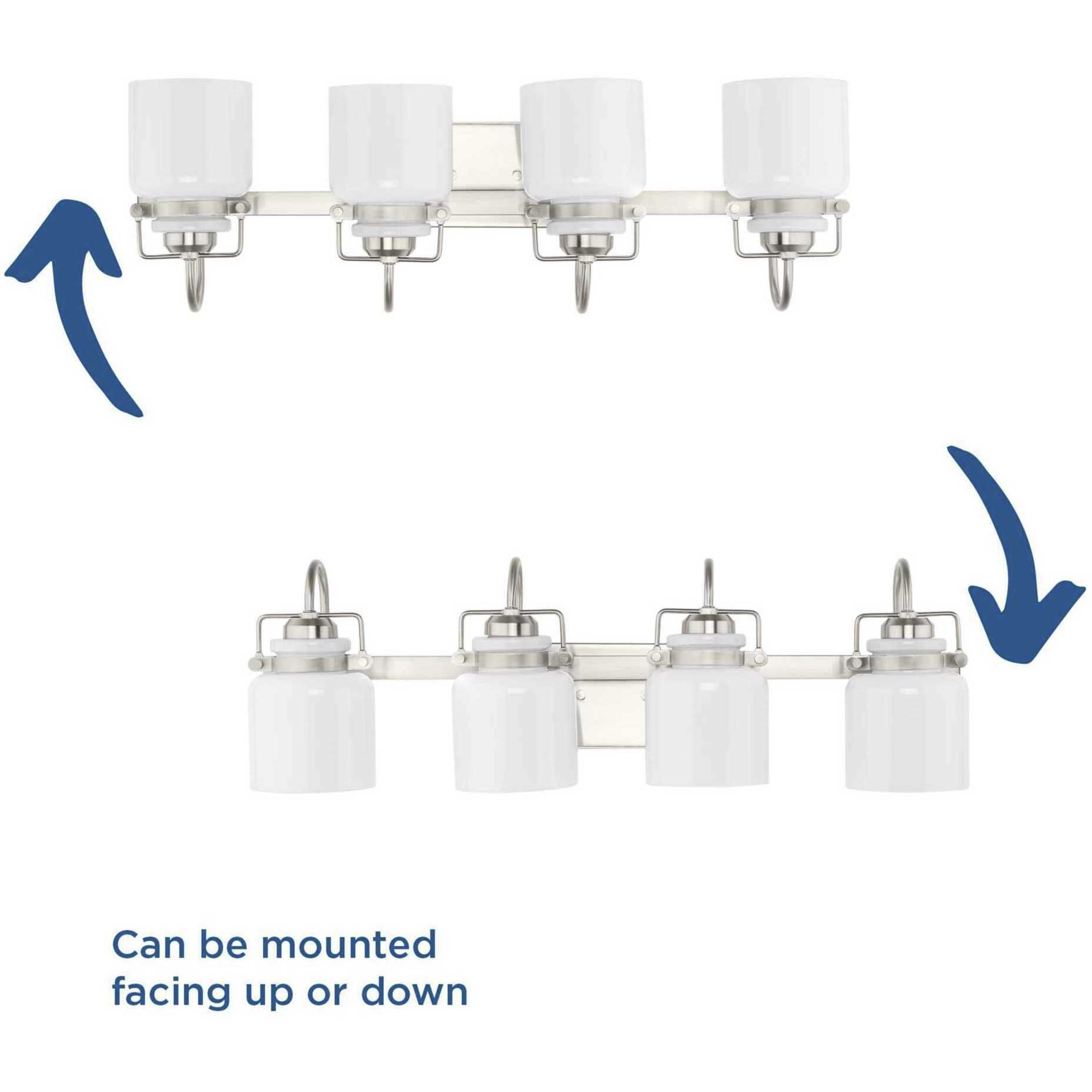 Fessler 4 Light 29.12 inch Brushed Nickel Bath Light Wall Light