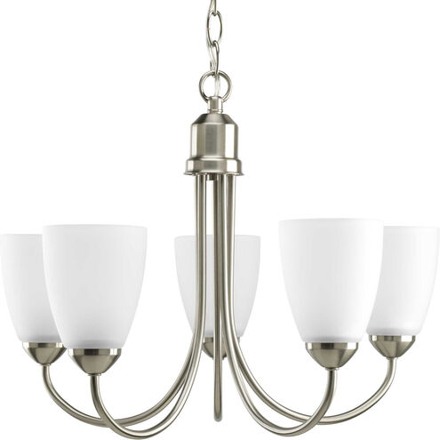 Gather 5 Light 21 inch Brushed Nickel Chandelier Ceiling Light in Bulbs Not Included, Standard