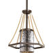 Indi 1 Light 9.5 inch Antique Bronze Mini-Pendant Ceiling Light