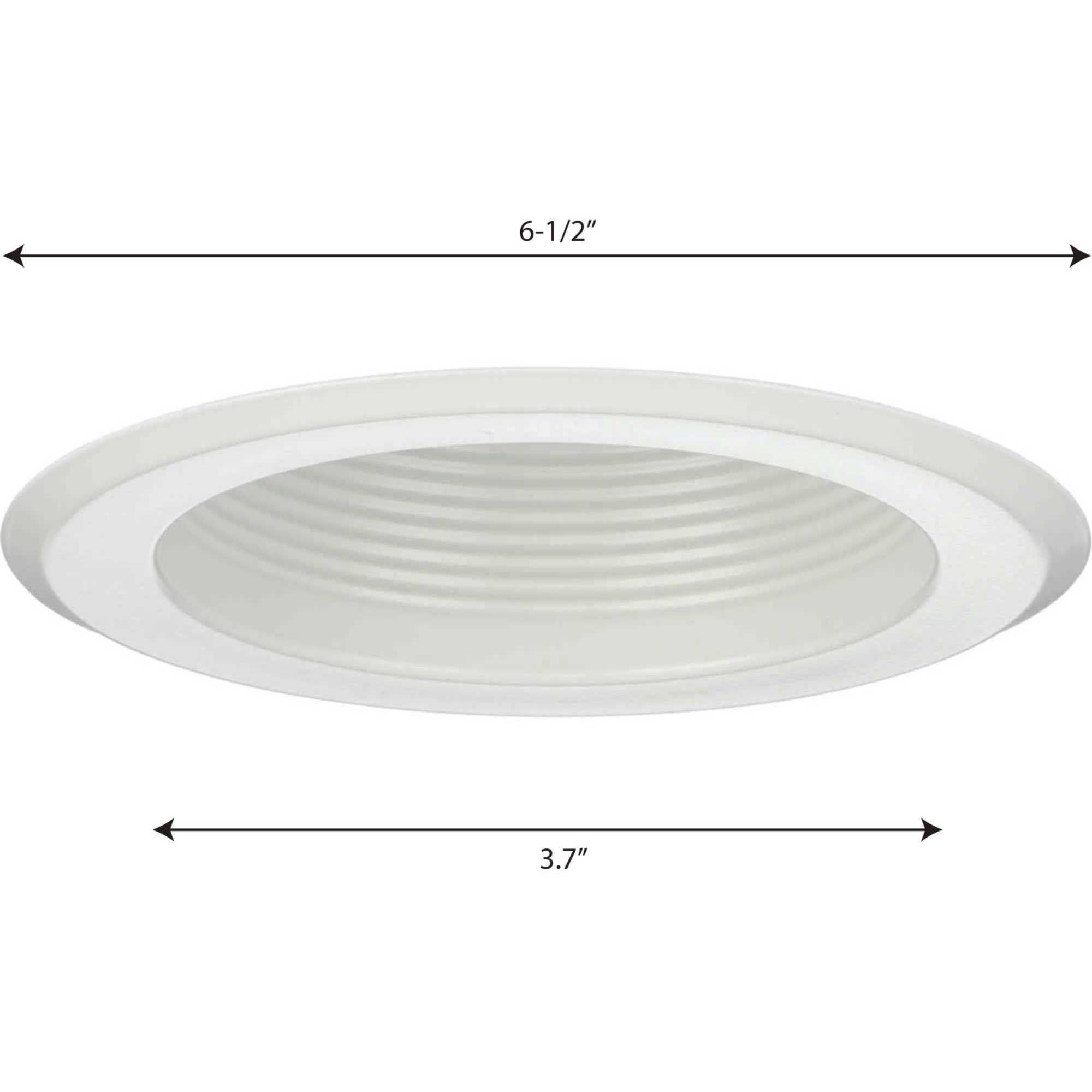 Recessed Lighting Satin White Recessed Shallow Baffle Trim, for 5in Housing P1841-ICAT/P851-ICAT