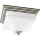 Bratenahl 2 Light 13 inch Brushed Nickel Close-to-Ceiling Ceiling Light